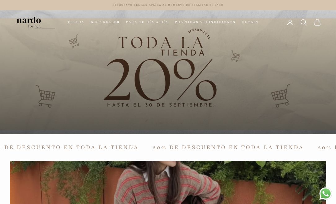 Captura del sitio web de Nardo